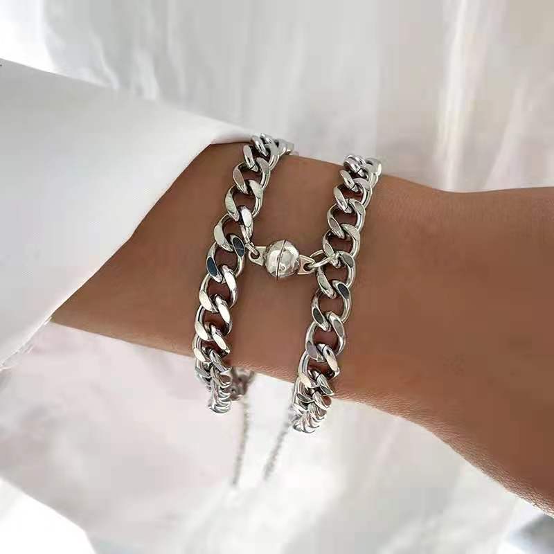 Ins New Fashionable Attrite Couple Bracelet Nk Cuban Men'S And Women'S Bracelet Ornaments - Image 5